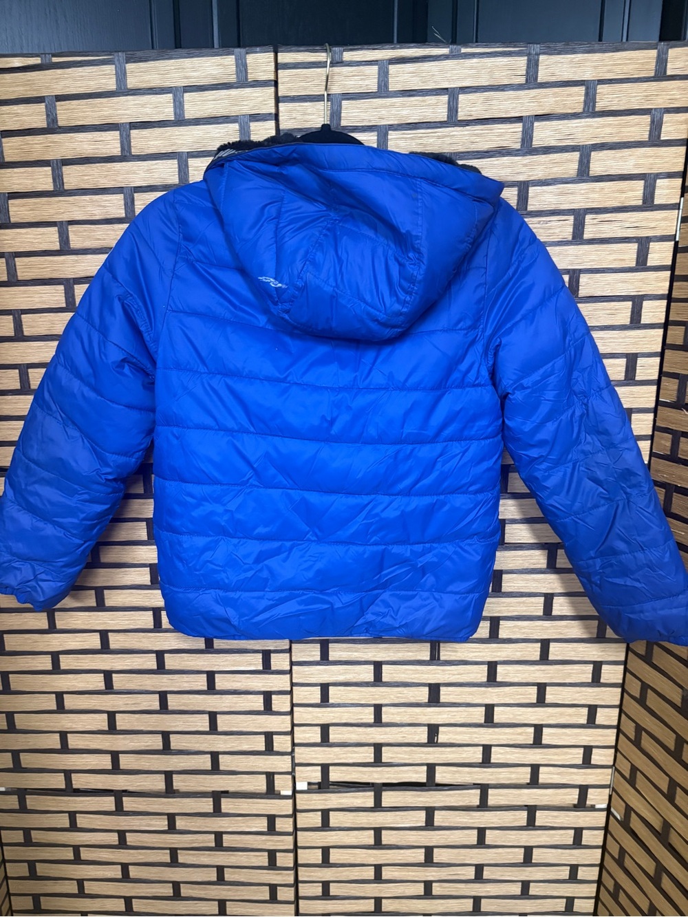 Abercrombie & fitch kids blue puffer jacket size 9/10 - Picture 2 of 8